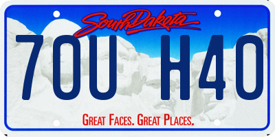 SD license plate 70UH40