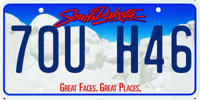 SD license plate 70UH46