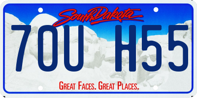 SD license plate 70UH55