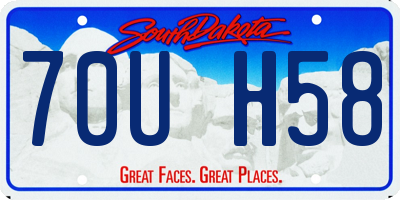 SD license plate 70UH58