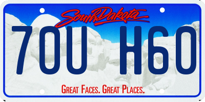 SD license plate 70UH60