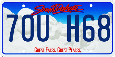 SD license plate 70UH68