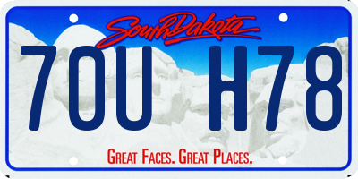 SD license plate 70UH78