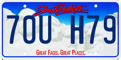 SD license plate 70UH79
