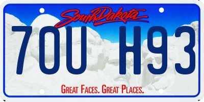 SD license plate 70UH93