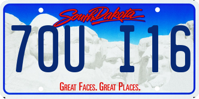 SD license plate 70UI16