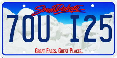 SD license plate 70UI25
