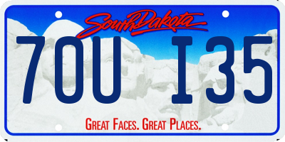 SD license plate 70UI35