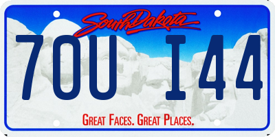 SD license plate 70UI44
