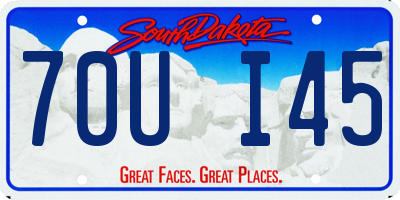 SD license plate 70UI45
