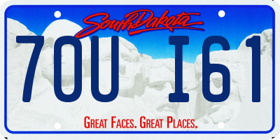 SD license plate 70UI61