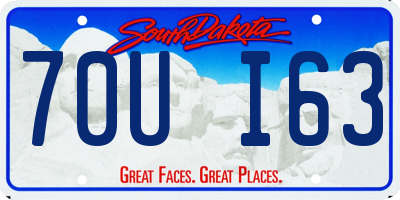 SD license plate 70UI63