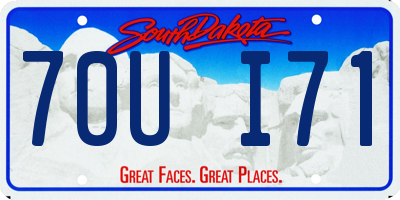 SD license plate 70UI71
