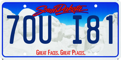 SD license plate 70UI81