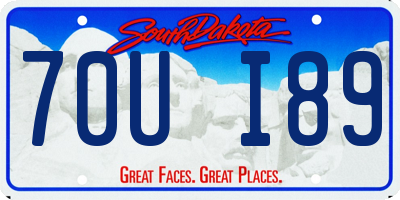 SD license plate 70UI89