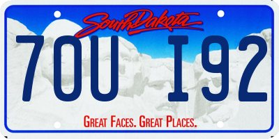SD license plate 70UI92
