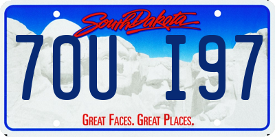 SD license plate 70UI97