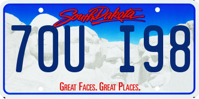 SD license plate 70UI98