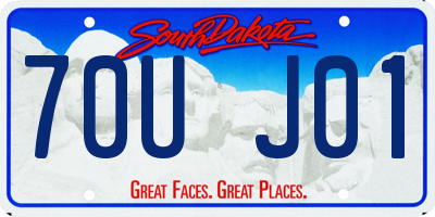 SD license plate 70UJ01