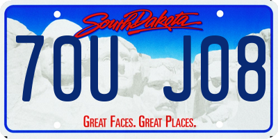 SD license plate 70UJ08