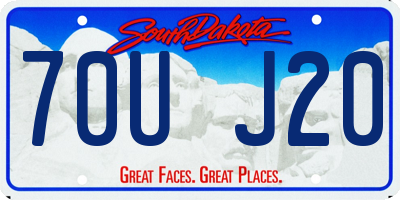 SD license plate 70UJ20