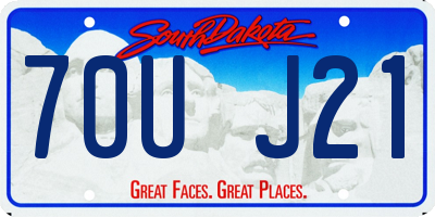 SD license plate 70UJ21