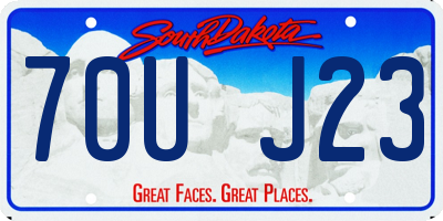SD license plate 70UJ23