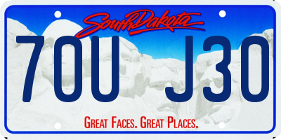 SD license plate 70UJ30