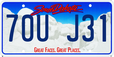 SD license plate 70UJ31