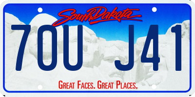 SD license plate 70UJ41
