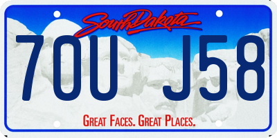 SD license plate 70UJ58