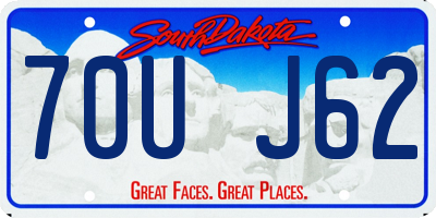SD license plate 70UJ62