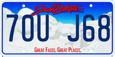 SD license plate 70UJ68
