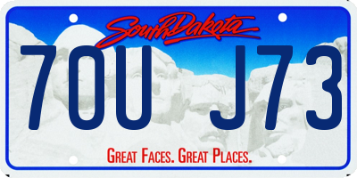 SD license plate 70UJ73