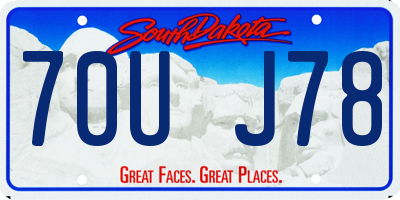 SD license plate 70UJ78