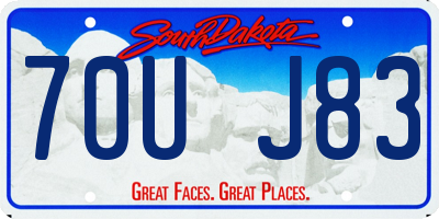 SD license plate 70UJ83
