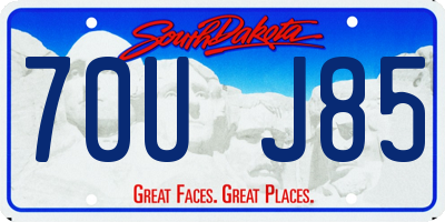 SD license plate 70UJ85