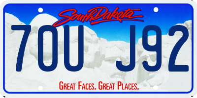SD license plate 70UJ92