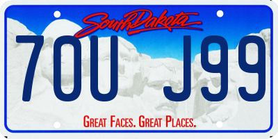 SD license plate 70UJ99