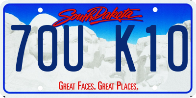 SD license plate 70UK10
