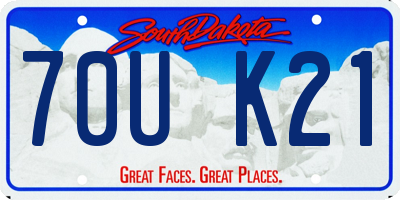 SD license plate 70UK21