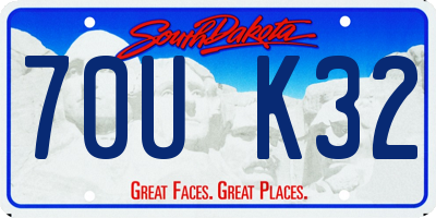 SD license plate 70UK32