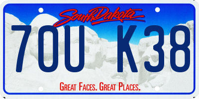 SD license plate 70UK38