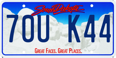 SD license plate 70UK44
