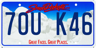 SD license plate 70UK46
