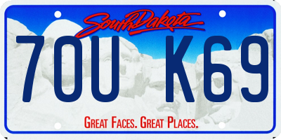 SD license plate 70UK69