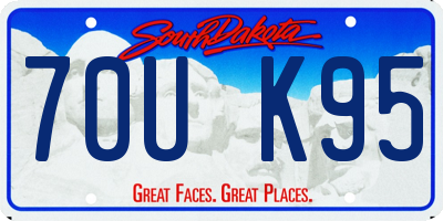 SD license plate 70UK95
