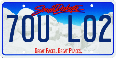 SD license plate 70UL02
