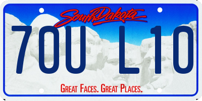 SD license plate 70UL10