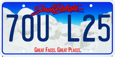 SD license plate 70UL25